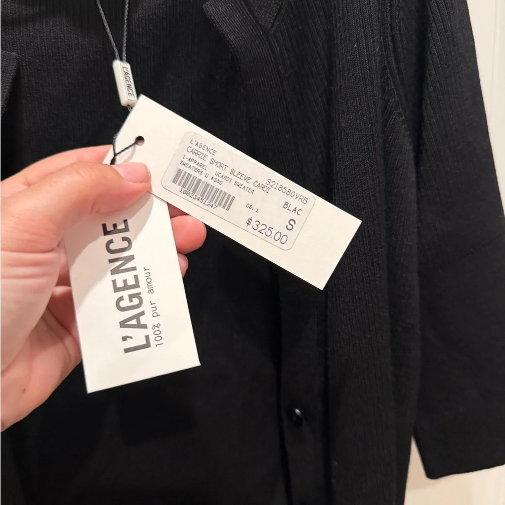 L'AGENCE Carrie Short Sleeve Cardigan - Picture 8 of 8